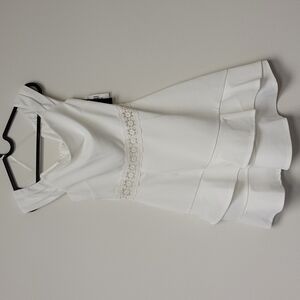 Xtraordinary Off the shoulder ruffle lace white dress M